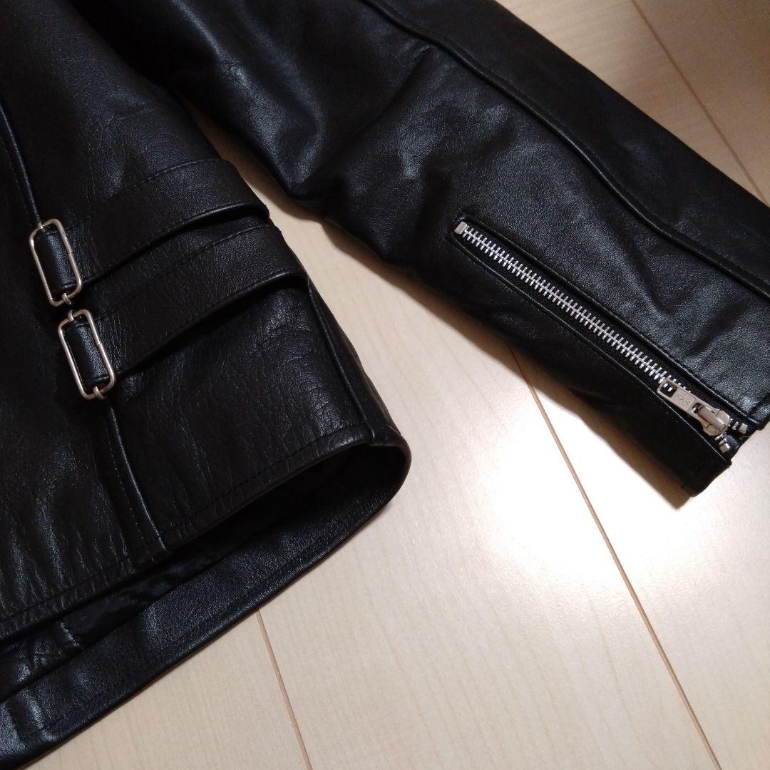 ホーンワークス　ブラックレザージャケット シングルライダース　xl