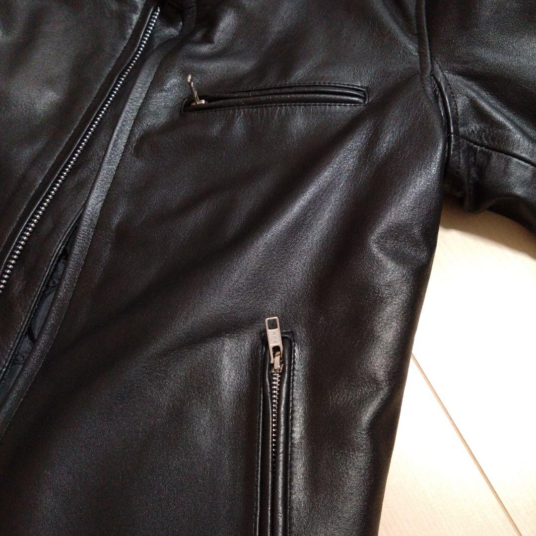 ホーンワークス　ブラックレザージャケット シングルライダース　xl