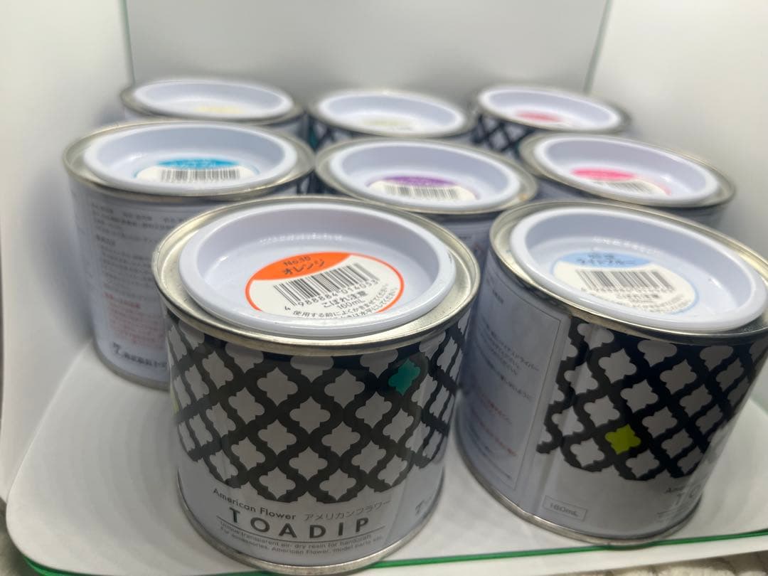 アメリカンフラワー ディップ液TOADIP カラフル 8缶セット