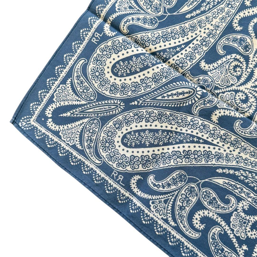 初期【RRL】ペイズリー柄　インディゴバンダナ