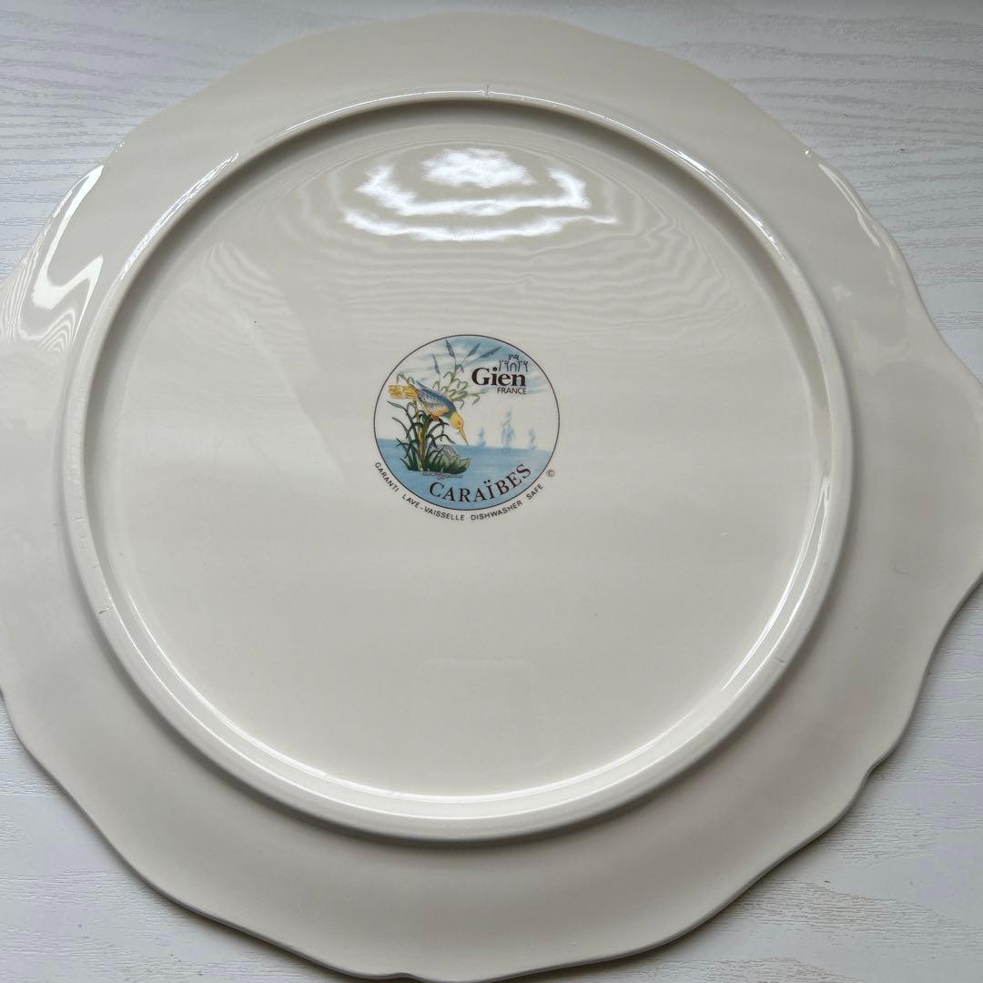 GIEN ジアン　カリブ　廃盤　レア　ケーキプレート　未使用　フランス　皿