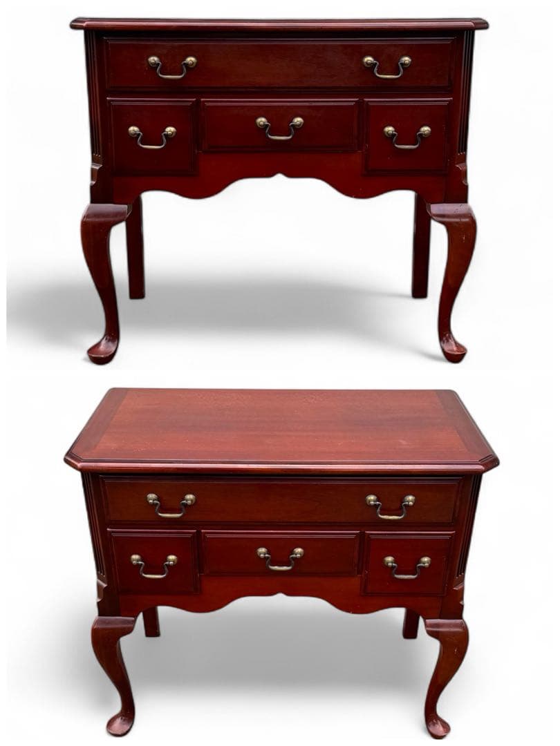 IDC大塚家具 コンソール テーブル 猫脚 アンティーク マホガニー 英国 鏡台