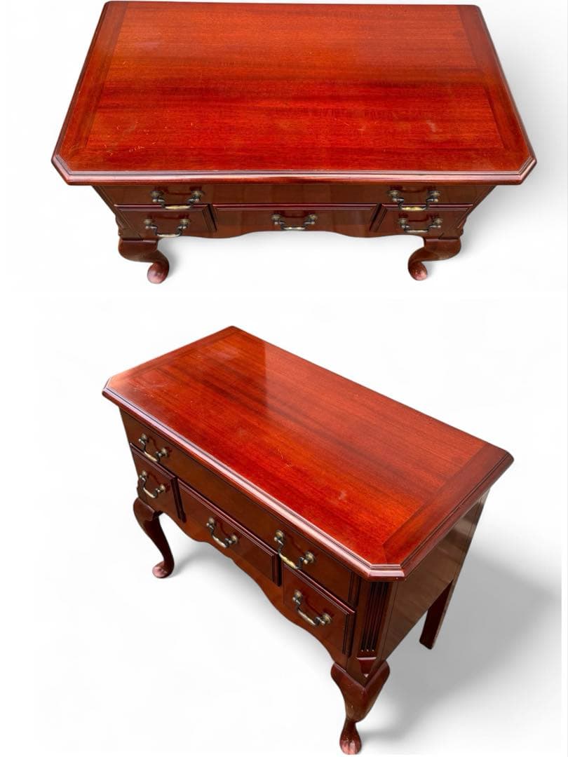 IDC大塚家具 コンソール テーブル 猫脚 アンティーク マホガニー 英国 鏡台