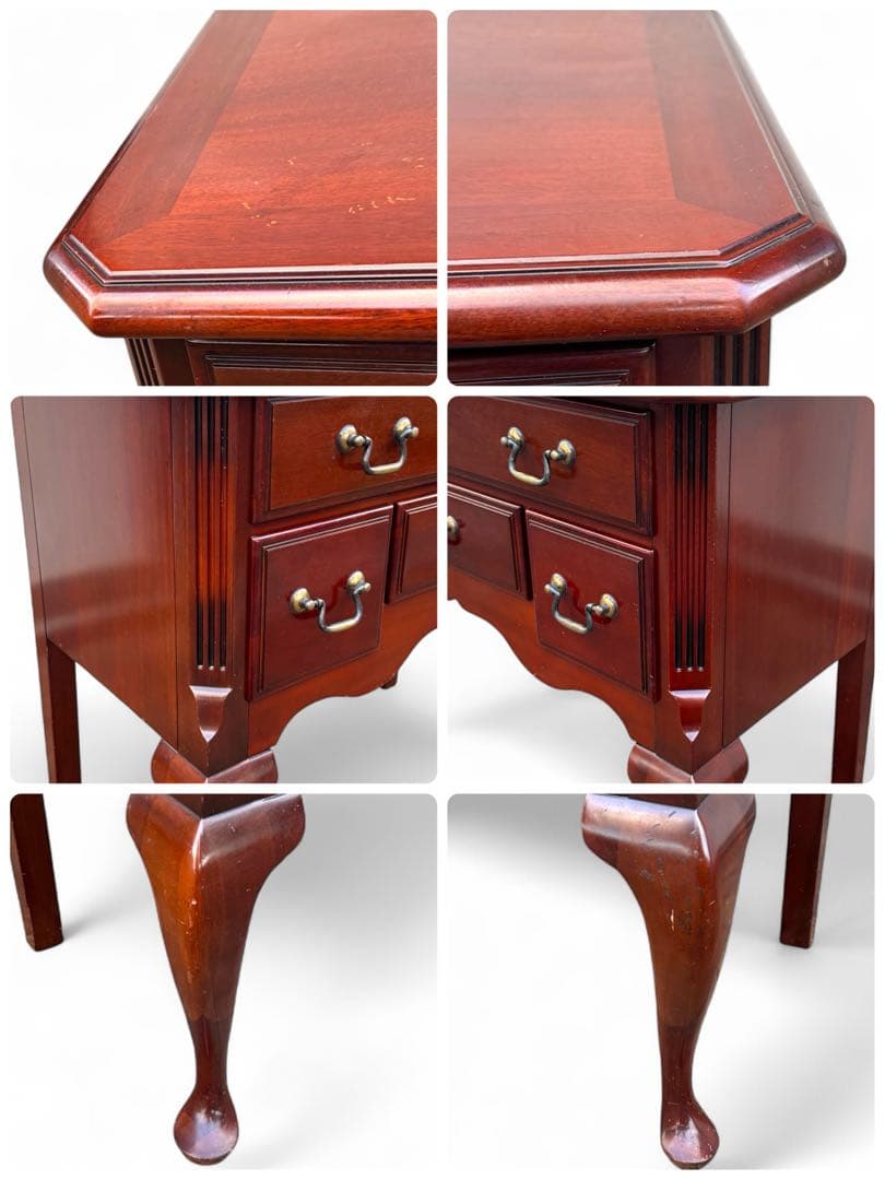 IDC大塚家具 コンソール テーブル 猫脚 アンティーク マホガニー 英国 鏡台