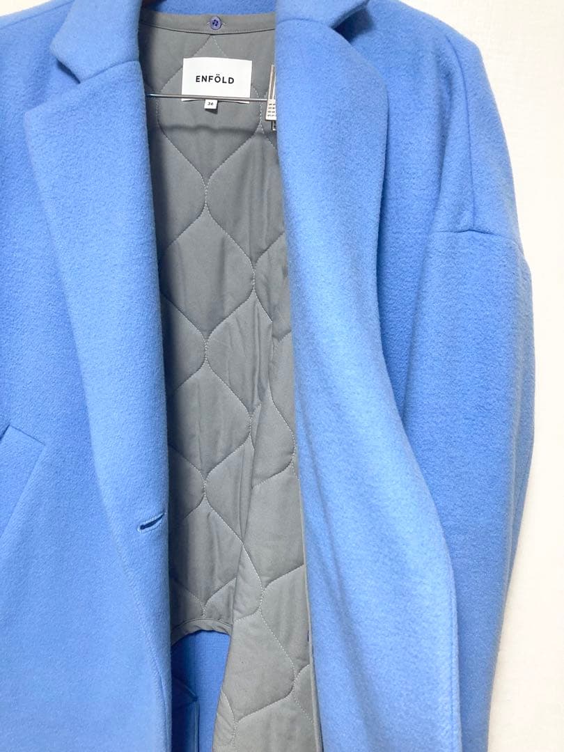 ENFOLD エンフォルド　リバーチェスター　コート　ライナー付　水色
