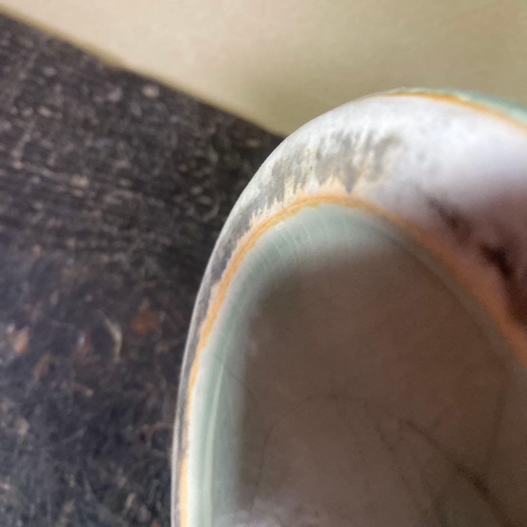 中国　古玩　青磁花瓶　【桐箱付】36cm18cm