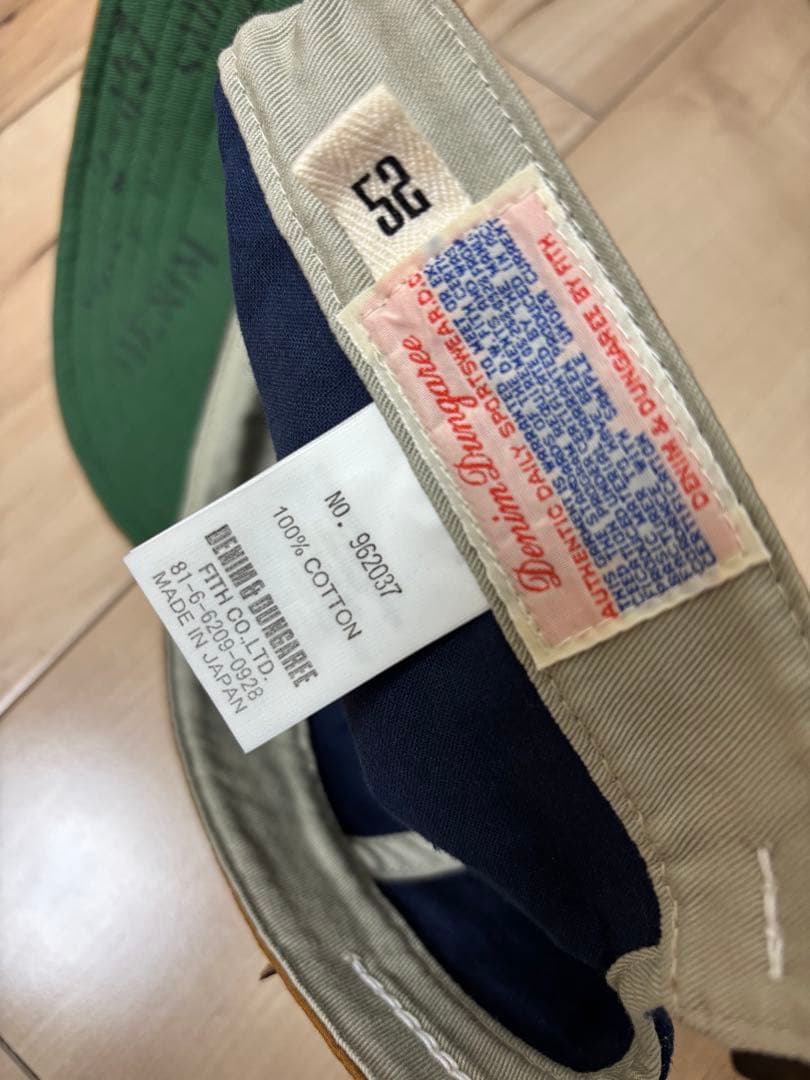 DENIM DUNGAREE Bワッペンドットデニム キャップ　サイズ52