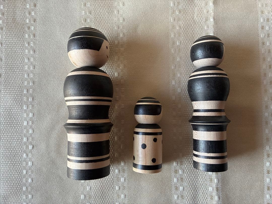 ルビンのこけし ファミリー ブラック 黒 限定品 青森県黒石市 22000円