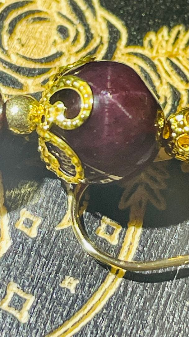 桃蓮玉 紫アゲハ ミサンガ✨