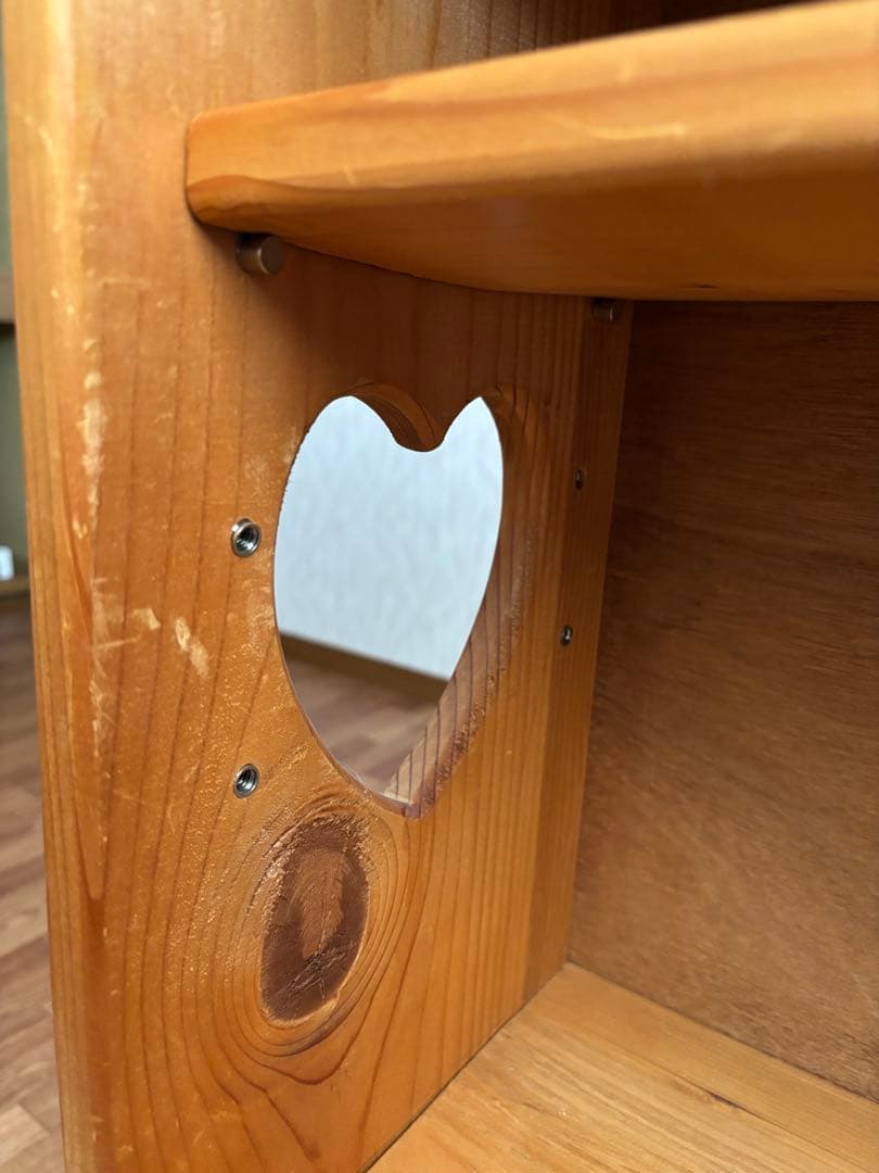カントリー　家具　キャビネット　棚　ハート　ハンドメイド