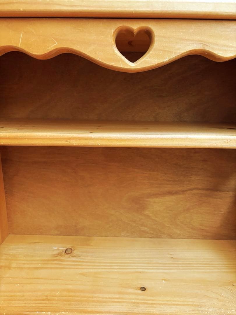 カントリー　家具　キャビネット　棚　ハート　ハンドメイド