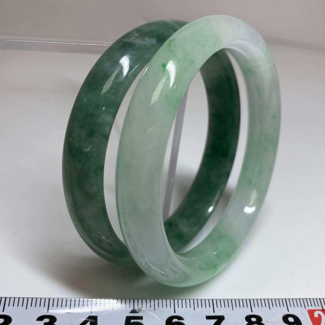 本翡翠　バングル2点　79g トヒチ　東さ7-0331☆2F
