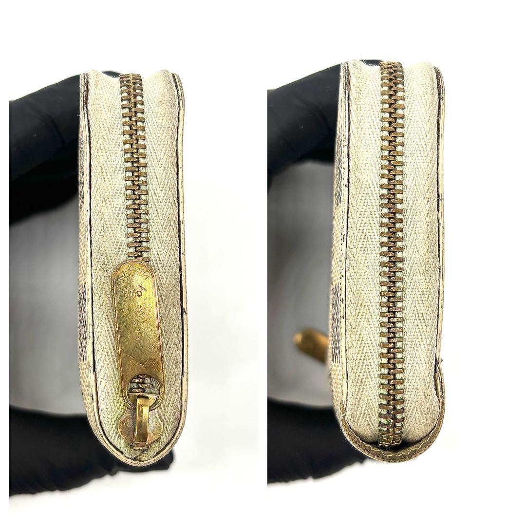 ルイヴィトン ケース ダミエ・アズール ジッピーパース ホワイト