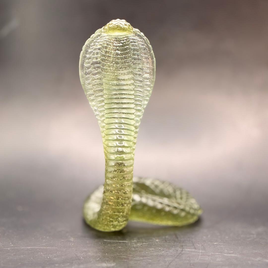 コブラ　緑　ドームフランス　ドーム　ナンシー　エミール・ガレ　蛇　クリスタル