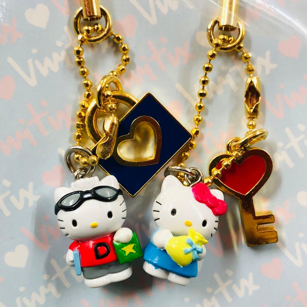 2001年製 激レア★ハローキティ ダニエル ストラップ vivitix ハート