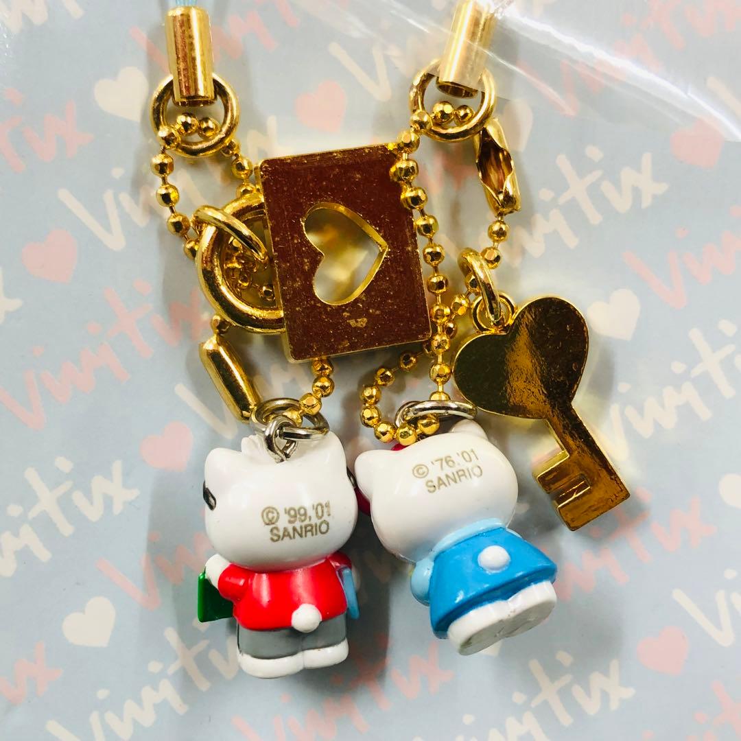 2001年製 激レア★ハローキティ ダニエル ストラップ vivitix ハート