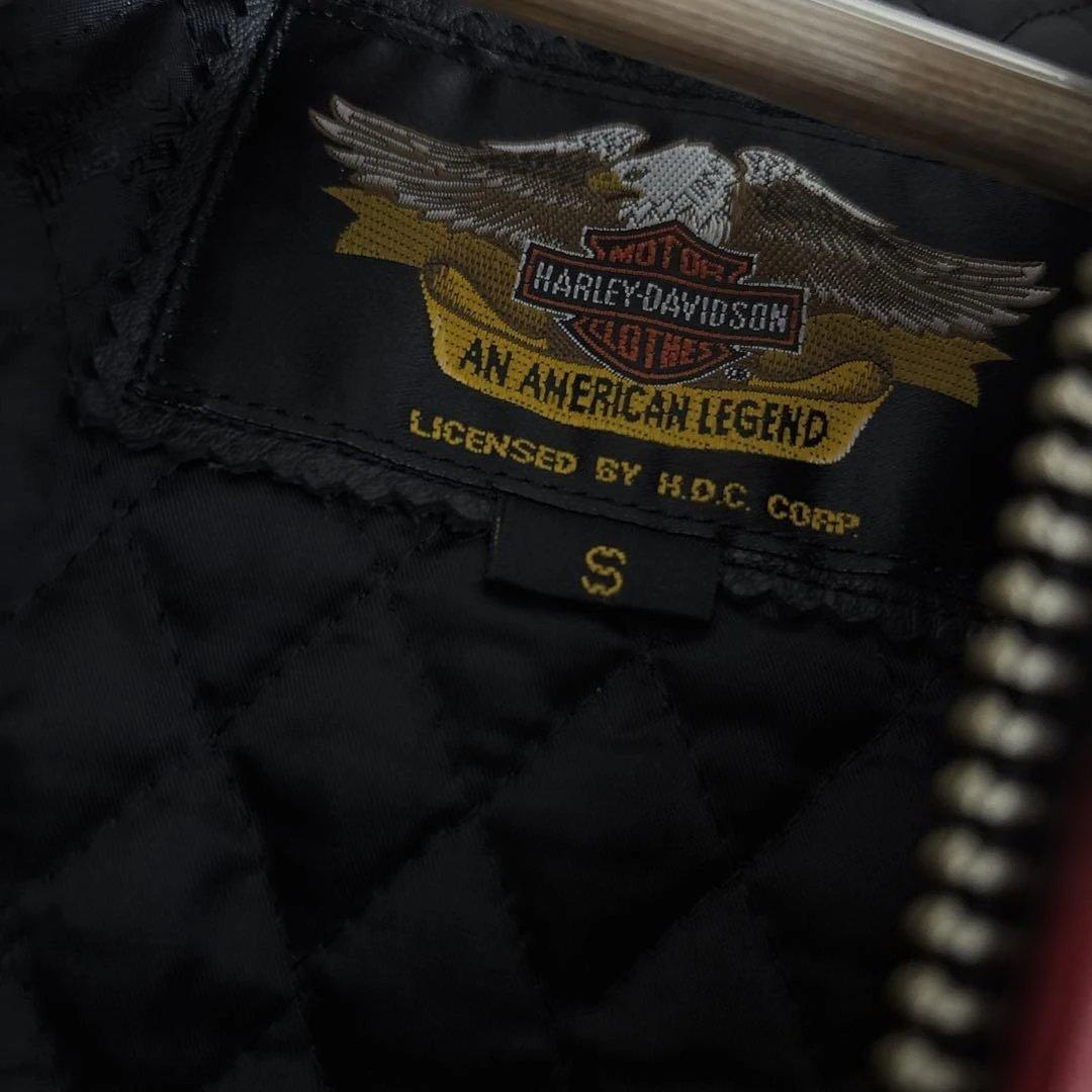 ハーレーダビッドソン ライダース 刺繍 ロゴ 中綿 キルティング ワッペン