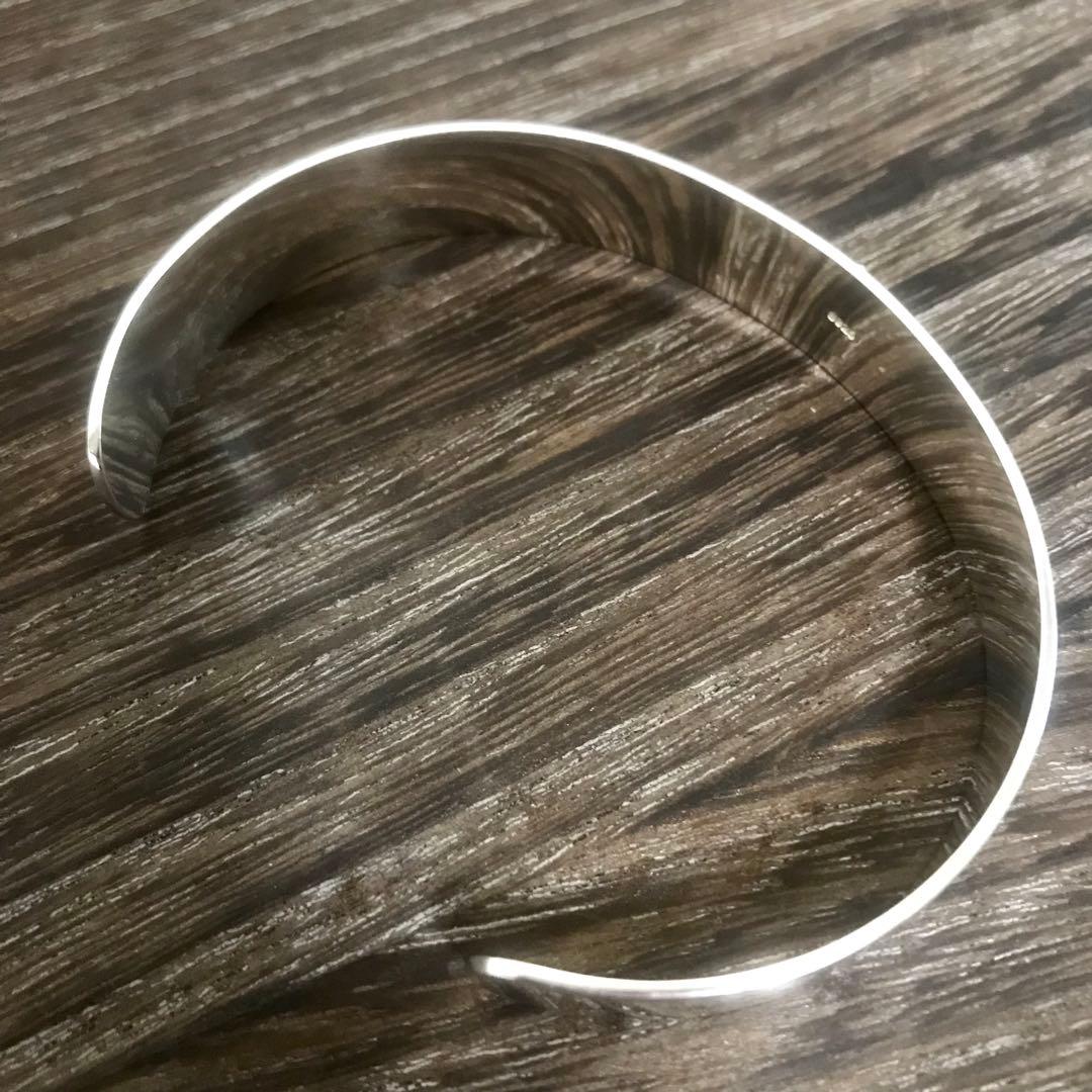 [高品質] silver925 金メタル 平打ちバングル