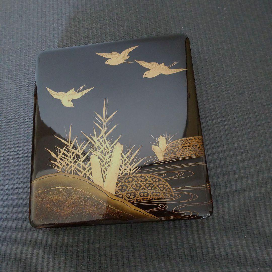 Tarou Kimoto　書道　豪華美品　漆塗り　梨地　金蒔絵硯箱