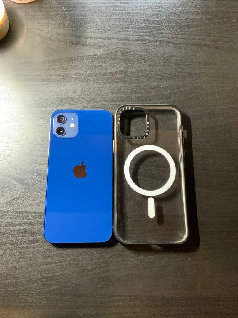 iPhone12 128GB SIMフリー ブルー ケース・レンズカバー付き