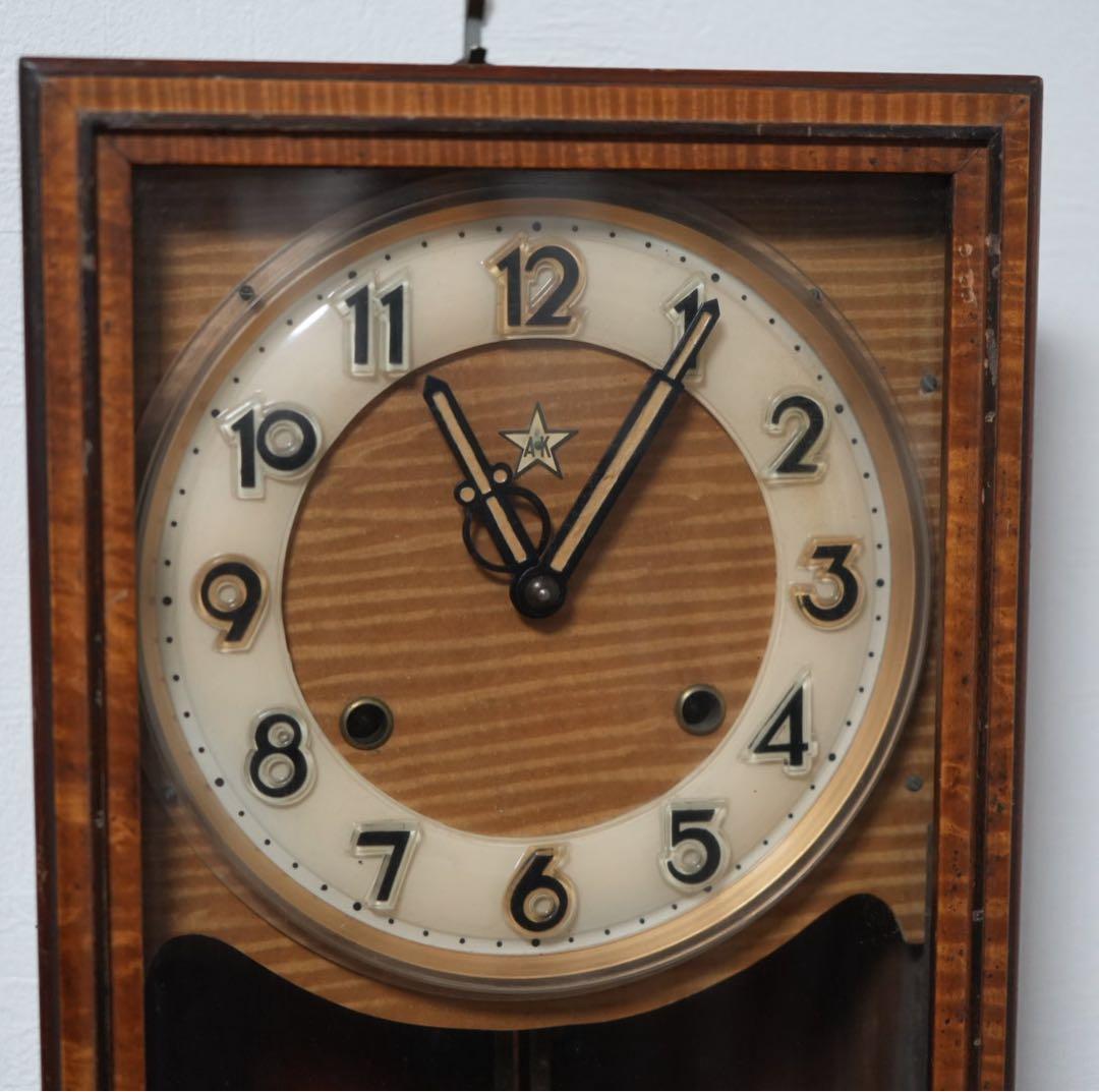 英計舎　ボンボン時計　振り子時計　柱時計　昭和レトロ