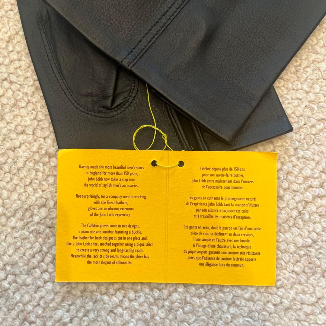 【新品タグ付き】JOHN LOBB ブラックカーフスキンレザー手袋 サイズ9
