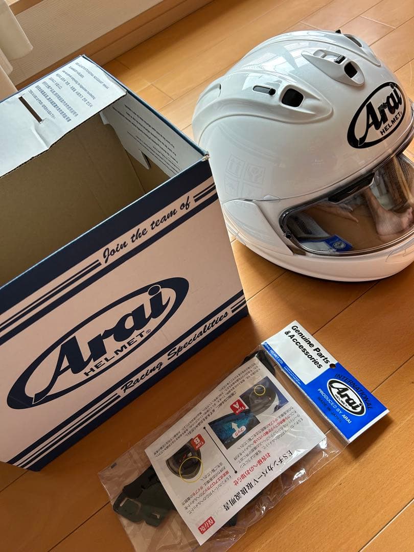 パ*ダ様 美品 Arai RX-7X 57-58㎝グラスホワイト ヘルメット ア