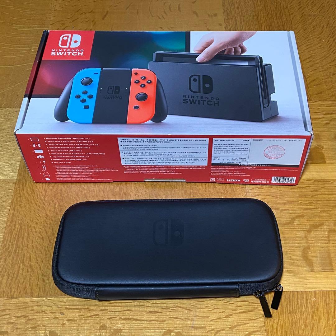 未対策機Switch初期型 フルセット128GB SD付 純正ケース付 ジャンク