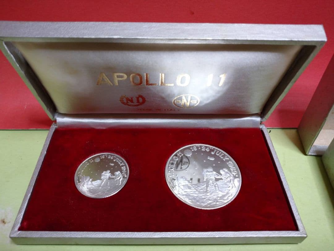 ゲームではありません!激レア!20年物銀貨アポロ11号記念シルバー