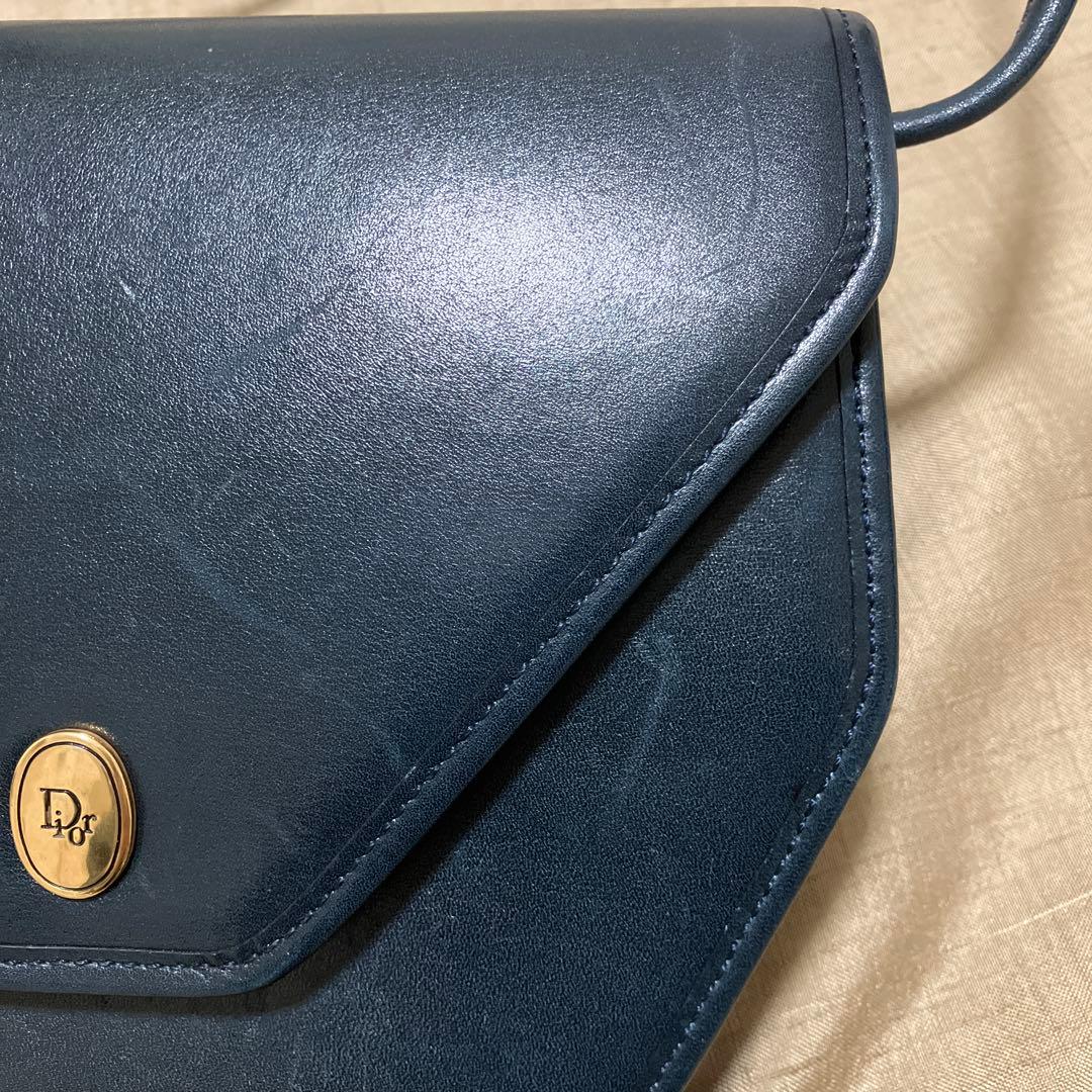 クリスチャンディオール ショルダーバッグ ネイビー ヴィンテージ レトロ