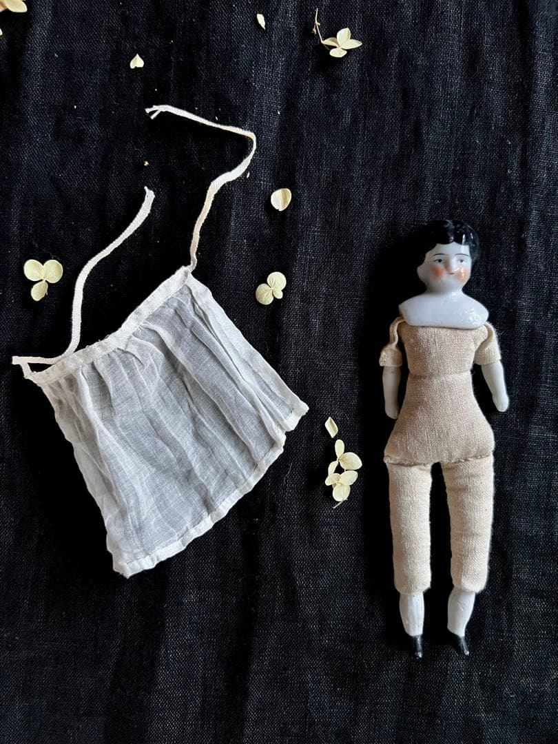 アンティーク　チャイナヘッドドール　タブリエ　16センチ　アナベルおまけ