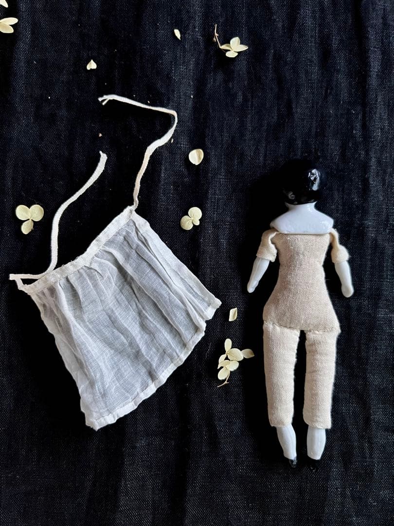 アンティーク　チャイナヘッドドール　タブリエ　16センチ　アナベルおまけ