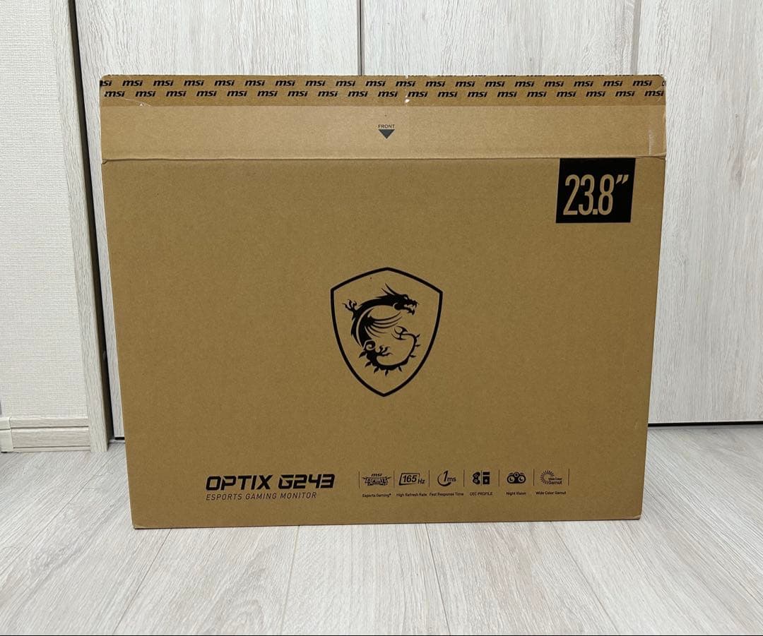 【MSI OPTIX G243】ゲーミングモニター　フルHD/165hz/1ms