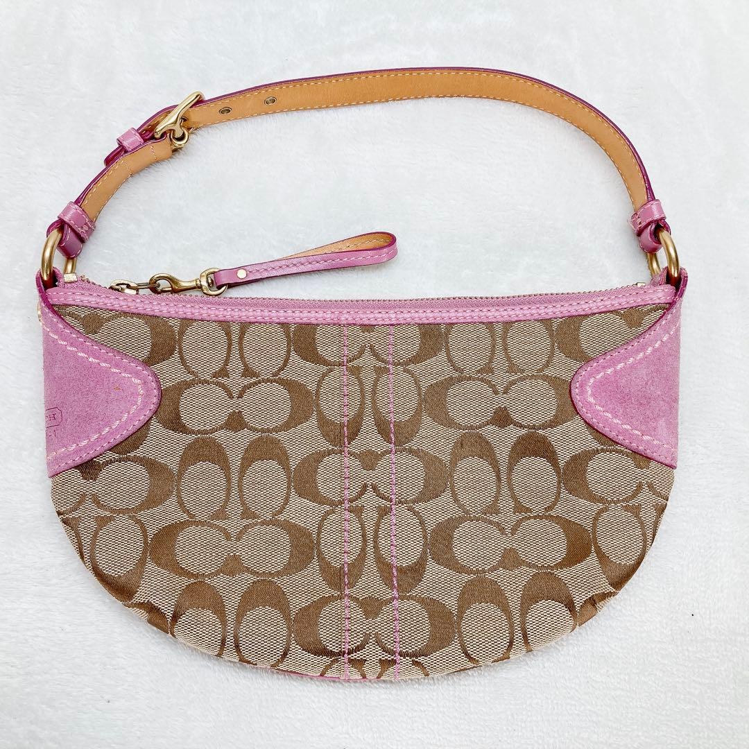 ✨美品✨COACH コーチ ワンショルダーバッグ ハーフムーン ピンク y2k