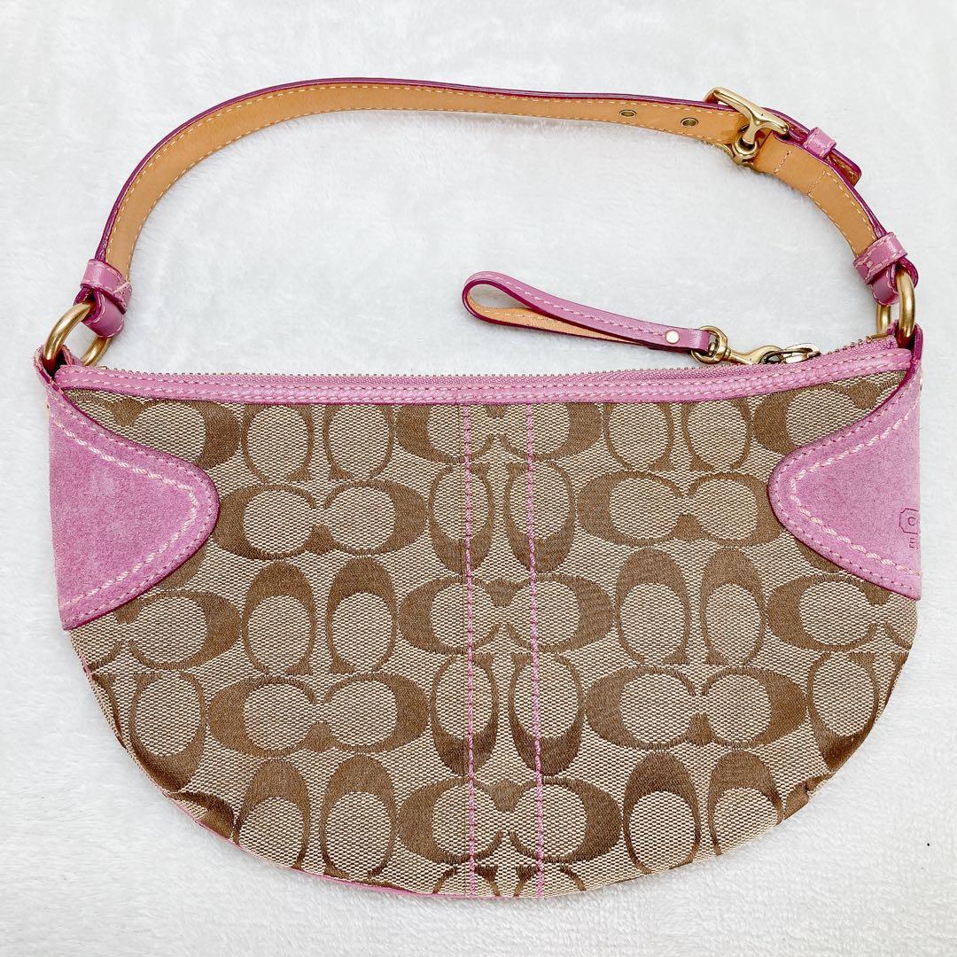 ✨美品✨COACH コーチ ワンショルダーバッグ ハーフムーン ピンク y2k