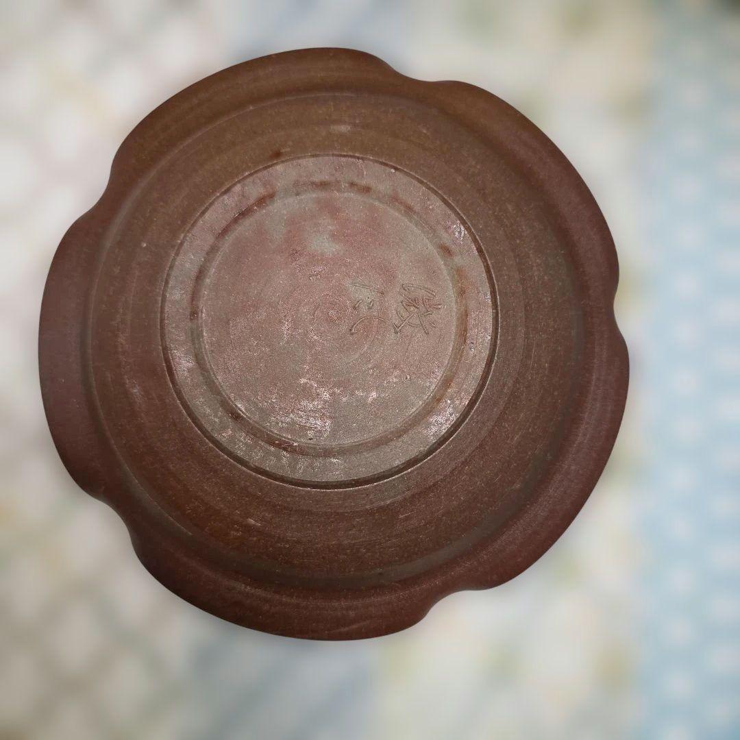 ご購入者様ご確認用　備前焼　木村微風作　花型平小鉢　菓子皿　深皿