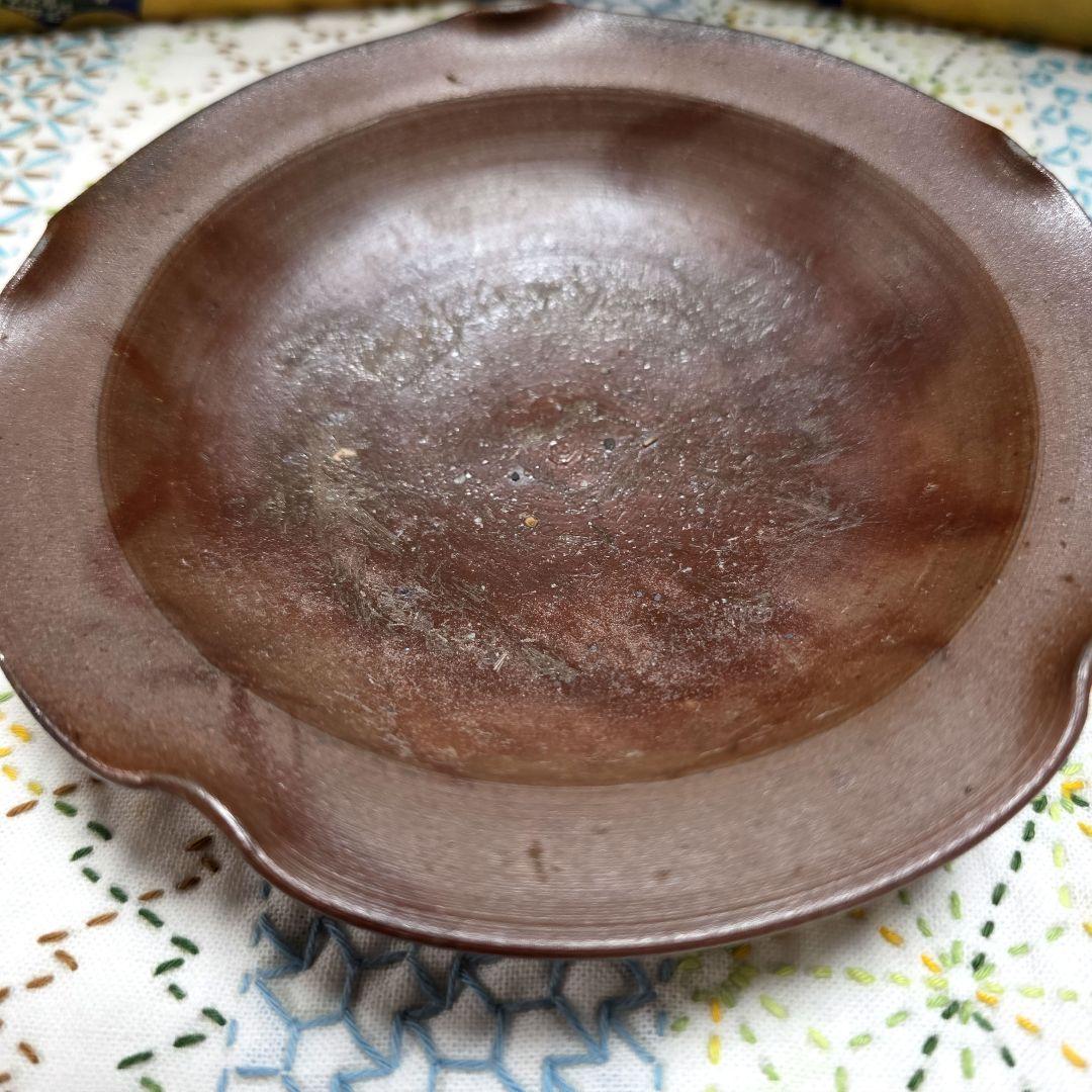 ご購入者様ご確認用　備前焼　木村微風作　花型平小鉢　菓子皿　深皿