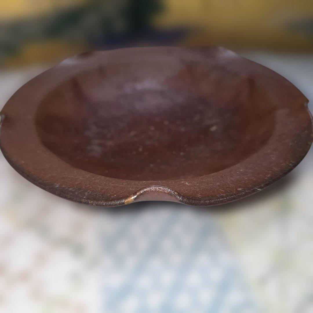 ご購入者様ご確認用　備前焼　木村微風作　花型平小鉢　菓子皿　深皿