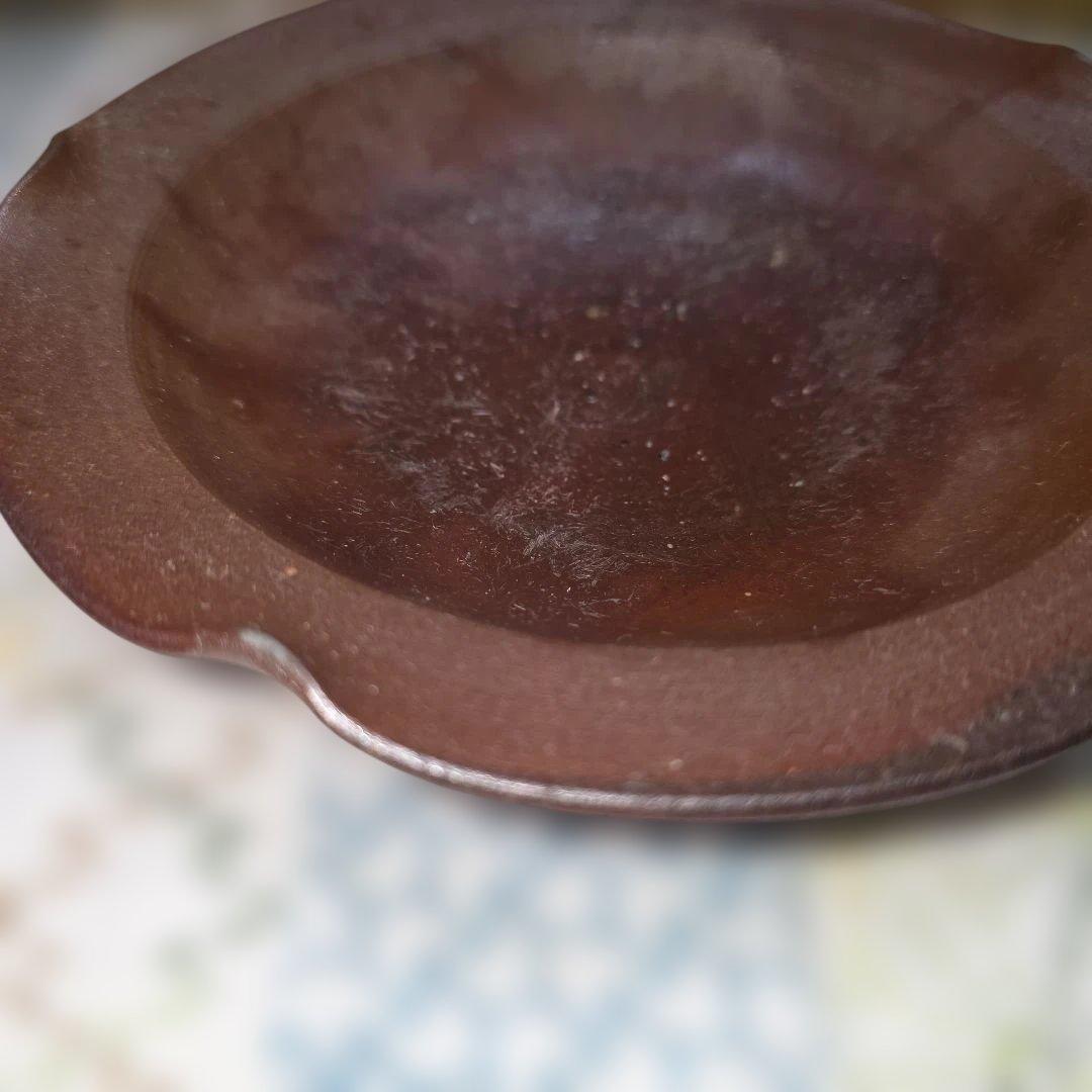 ご購入者様ご確認用　備前焼　木村微風作　花型平小鉢　菓子皿　深皿