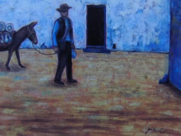 八田祐加子、ラ・マンチャ地方の風景、希少な画集より、新品高級額・額装付