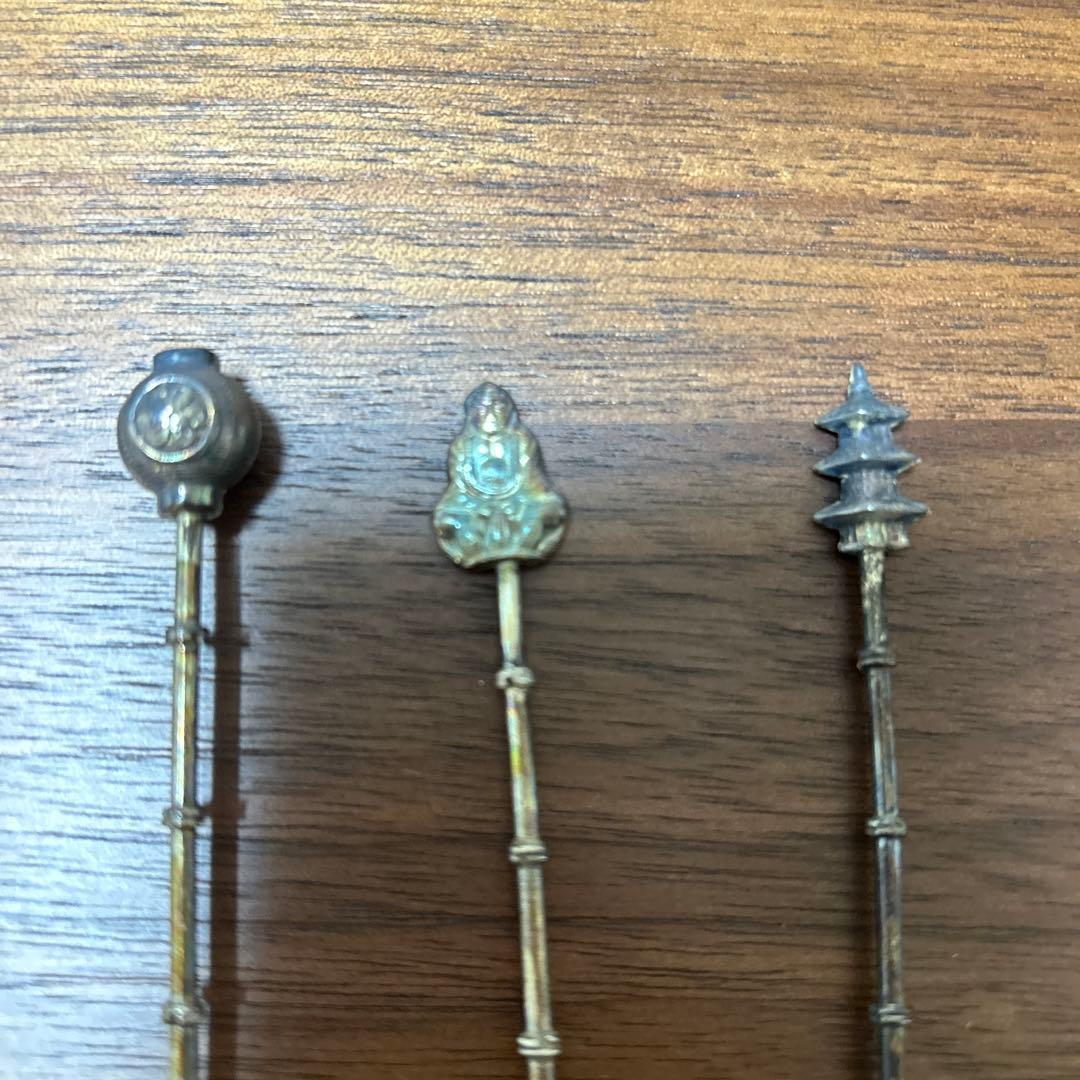 純銀　日本の伝統モチーフ スプーン 6本セット