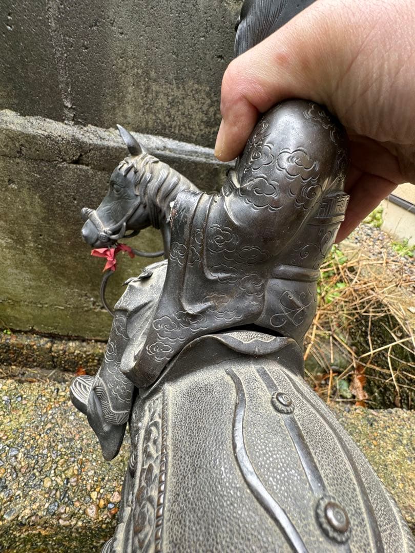 ‼️最後の値段‼️リサイクルFORT必見‼️4/14⑨‼️唐人乗り支那馬図‼️銅製香炉‼️