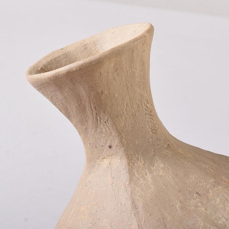 Toshi　備前焼　川端文男作　自然練込　徳利　共布　共箱　V　7597