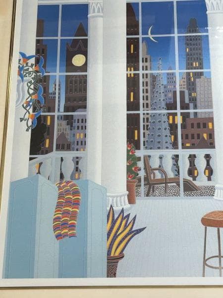 Y【中古】トーマス　マックナイト　マディソン・スクエア アートポスター　現状品S