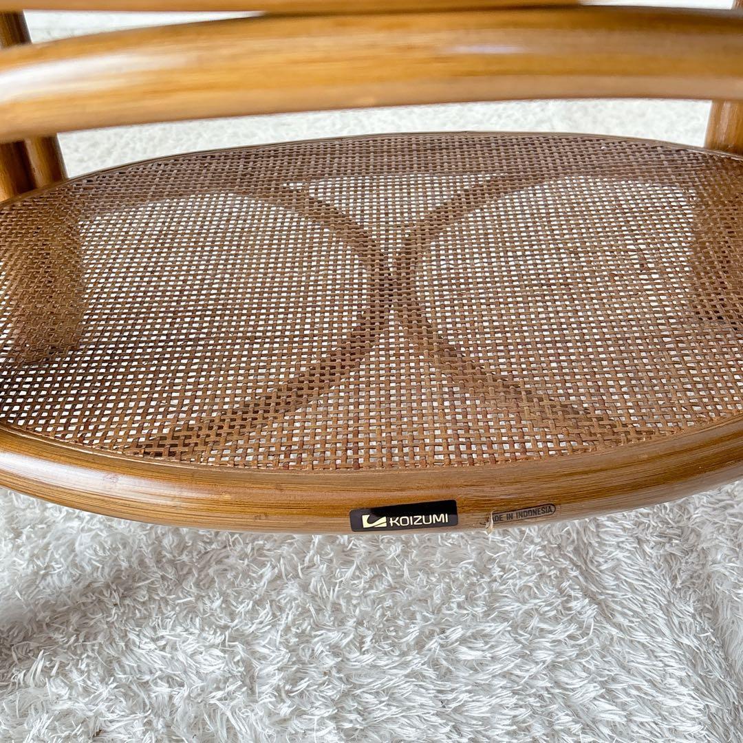 オールド 小泉】ガラストップ 籐 ラタンテーブル　　センターテーブル レトロ