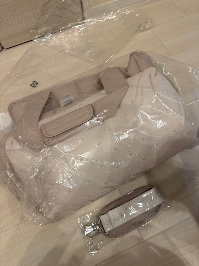 ジェラートピケ キルティングキャリーバック ベージュ