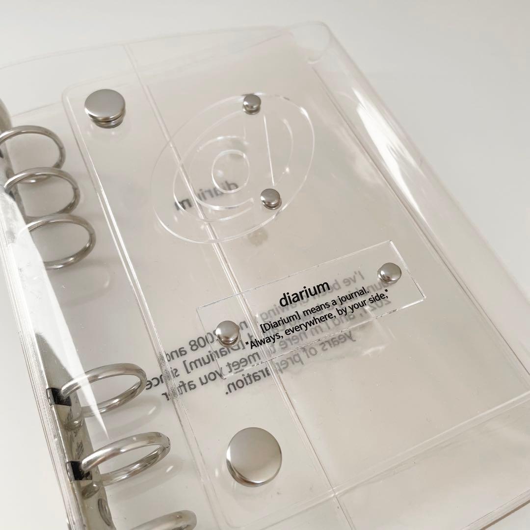 希少　韓国　貯金　バインダー　カバー　A6 pvc diarium クリア