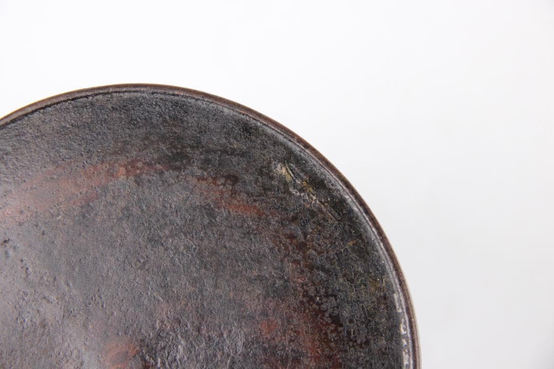 明末清初中国 木胎 黒漆 筒形容器 民窯 民用 漆器 物入れ ED11-23