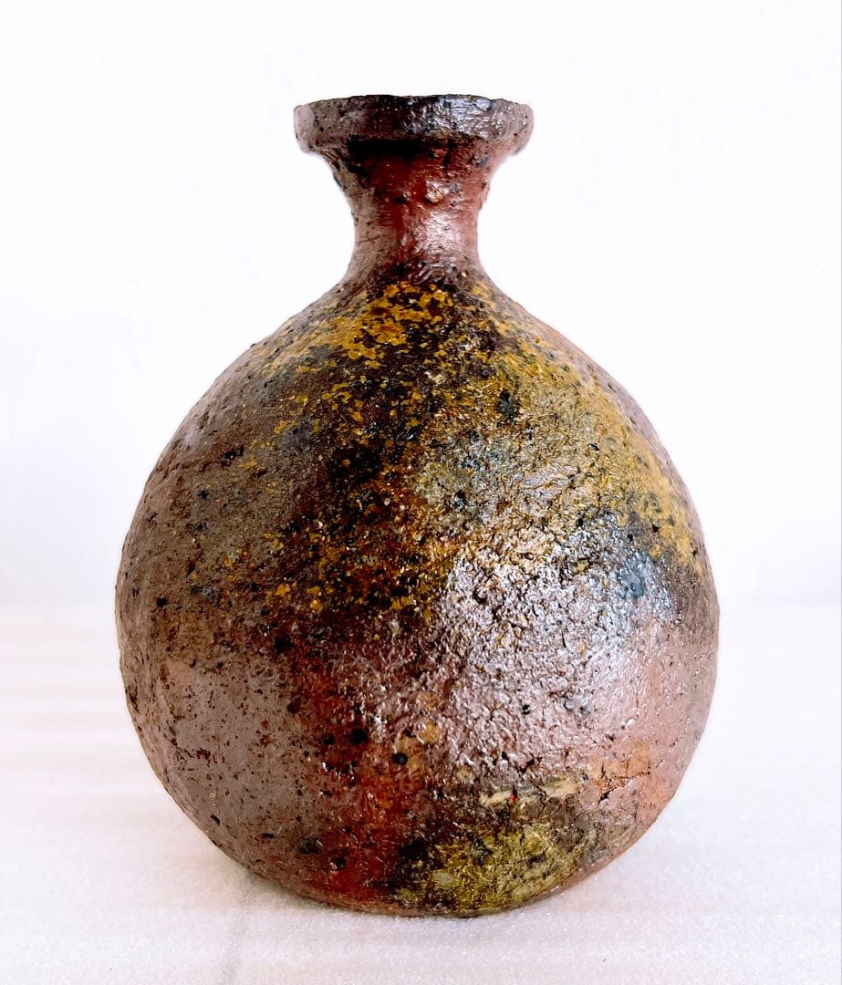 郷原良成　備前丸徳利　備前焼　酒器　徳利　ぐい呑　酒碗　新品未使用　本物保証