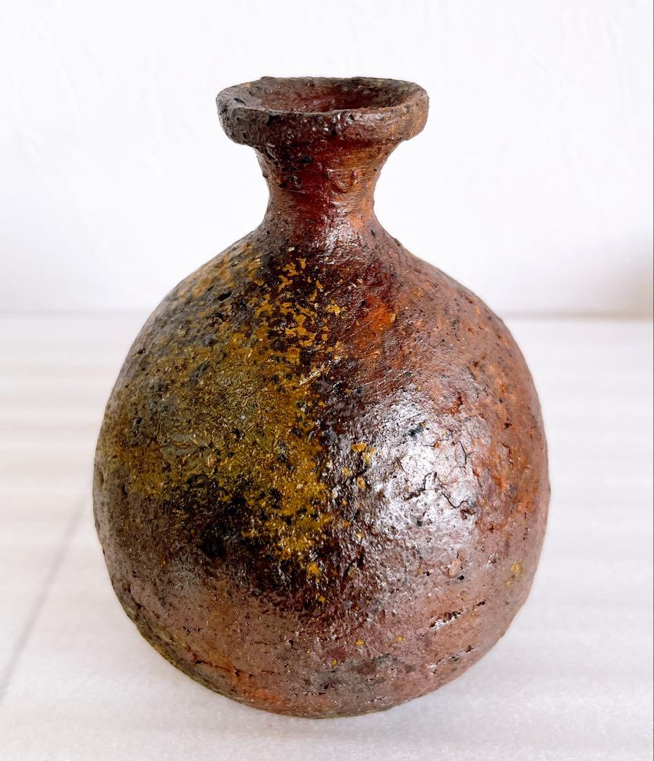 郷原良成　備前丸徳利　備前焼　酒器　徳利　ぐい呑　酒碗　新品未使用　本物保証